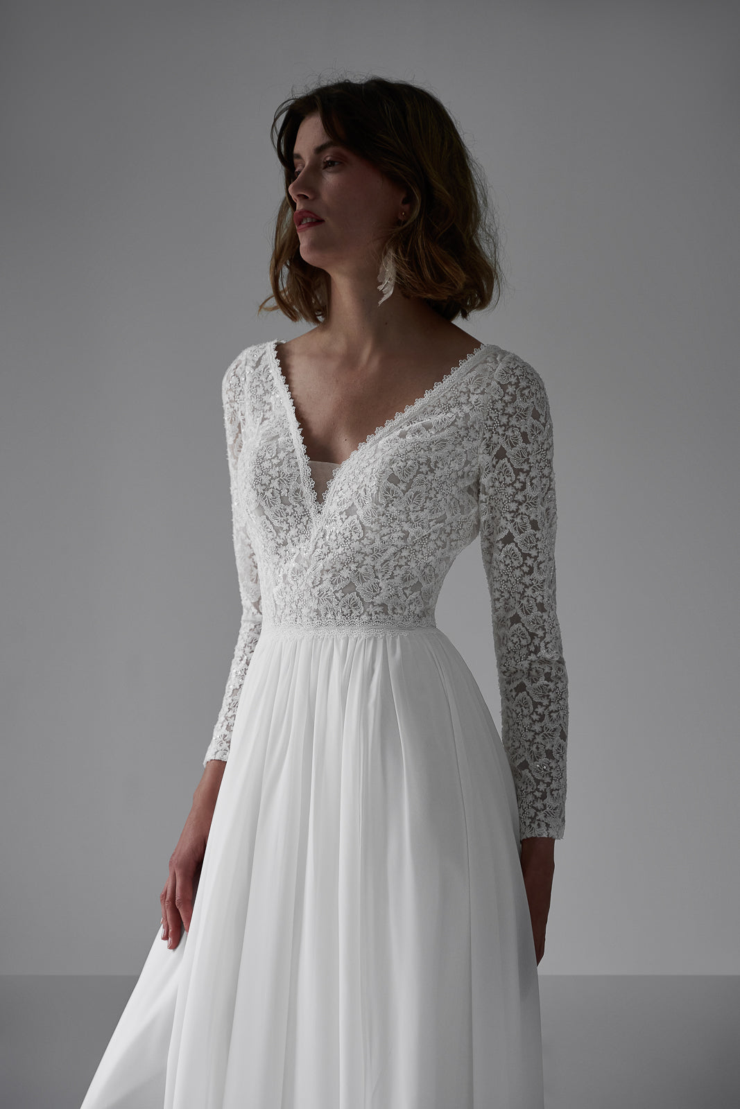 Moderne romantische Brautkleider, klar definiert