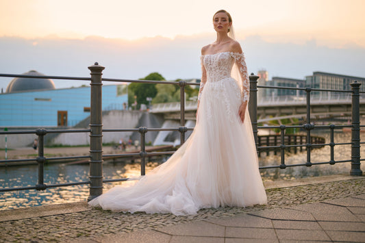 Aurelynnes wedding dress by Lina Becker Germany – A-line silhouette