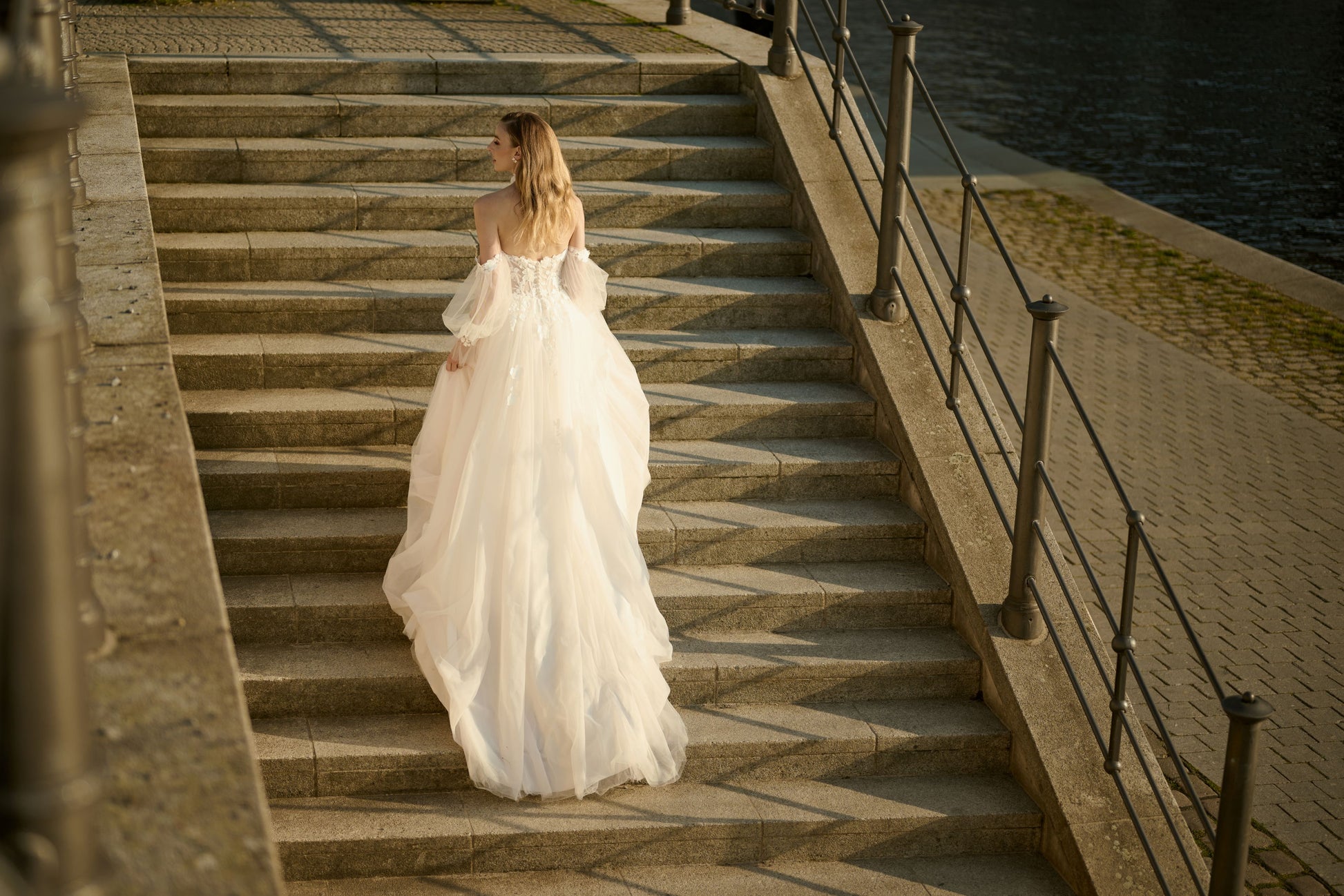 Belariana wedding dress by Lina Becker Germany, Sheer corset-inspired design back