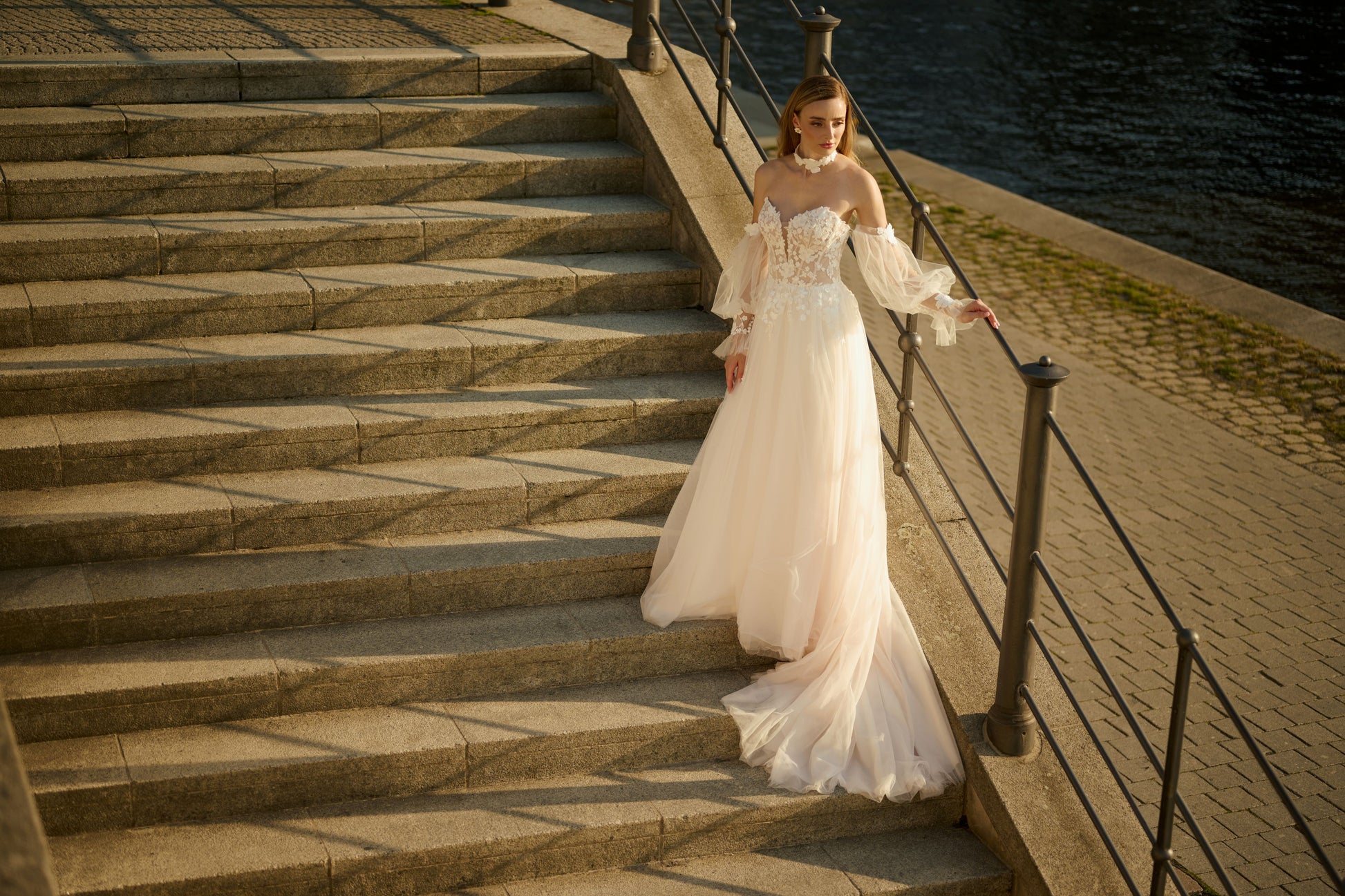 Belariana wedding dress by Lina Becker Germany, in Ivory/Blush