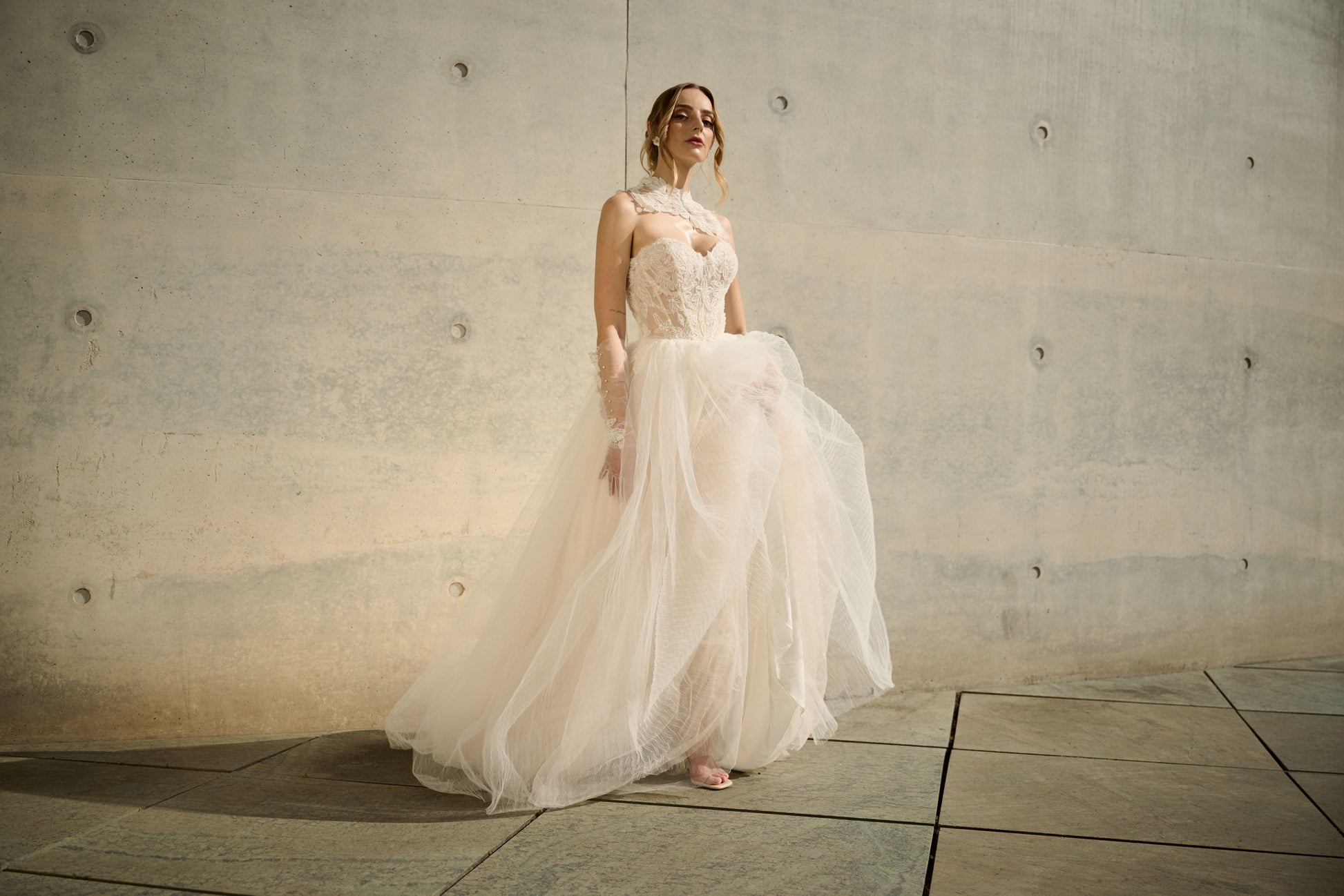 Aurynnesse wedding dress by Lina Becker Germany, Sweetheart, strapless neckline